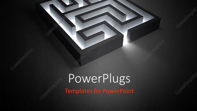  Presentation with maze - A beautiful maze with grayish background and place for text
