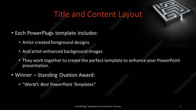 Title and Content presentation slide layout