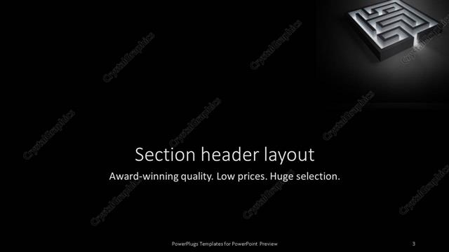 Section Header presentation slide layout