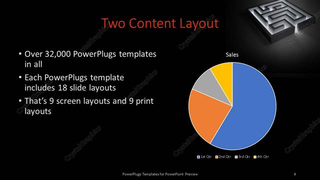 Two Content presentation slide layout