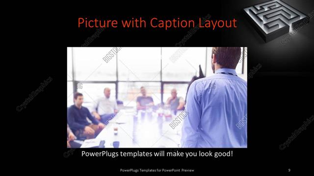 Picture with Caption presentation slide layout