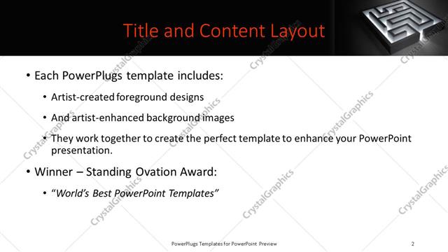 Title and Content presentation slide layout