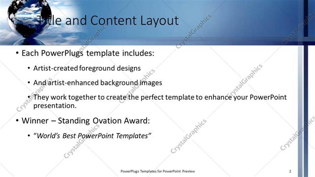 Title and Content presentation slide layout