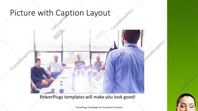 Picture with Caption presentation slide layout