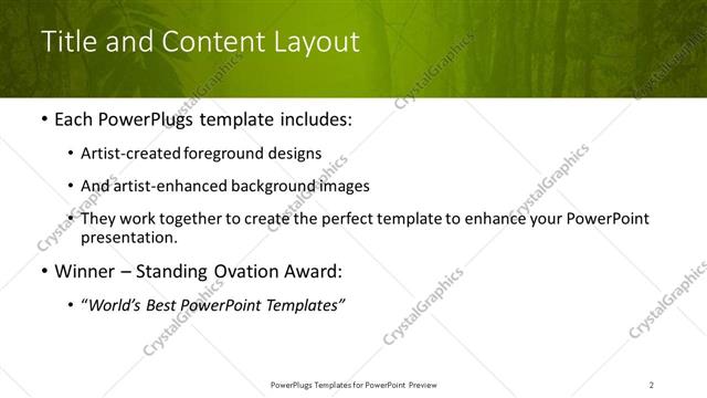 Title and Content presentation slide layout