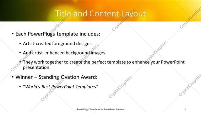 Title and Content presentation slide layout