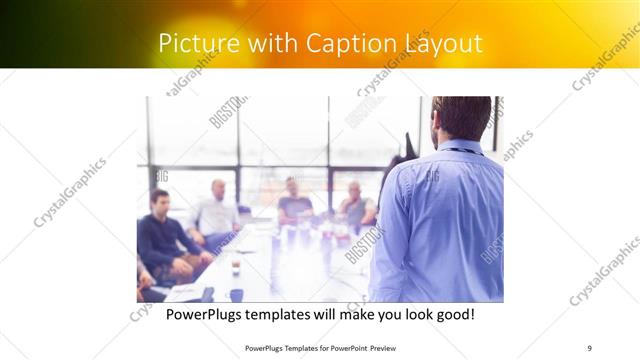 Picture with Caption presentation slide layout