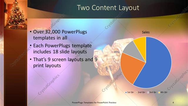 Two Content presentation slide layout