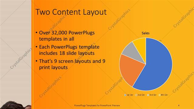 Two Content presentation slide layout