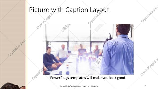 Picture with Caption presentation slide layout