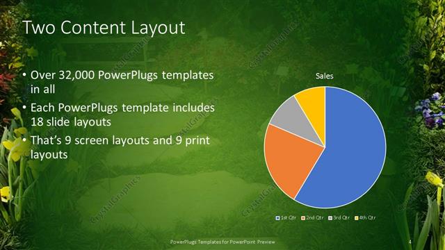 Two Content presentation slide layout