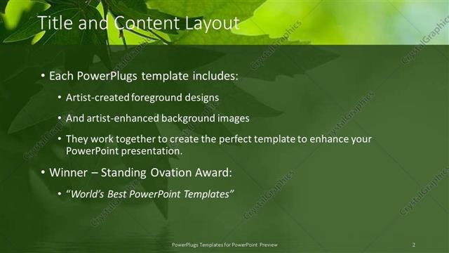 Title and Content presentation slide layout