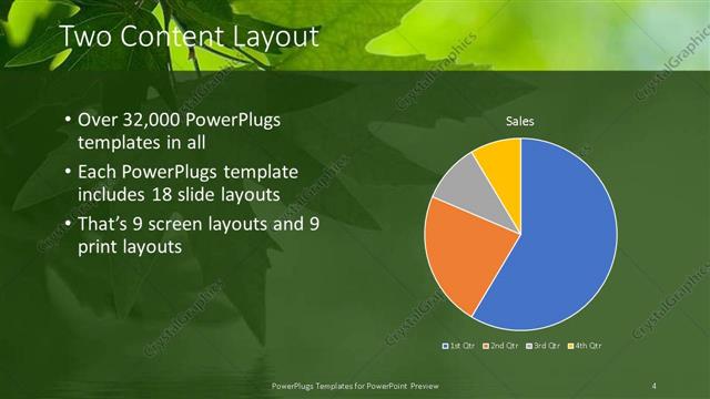 Two Content presentation slide layout