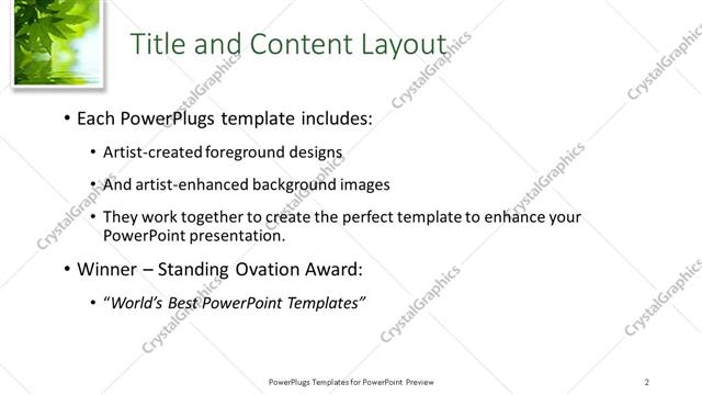 Title and Content presentation slide layout