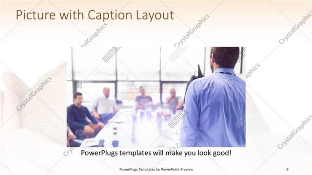 Picture with Caption presentation slide layout