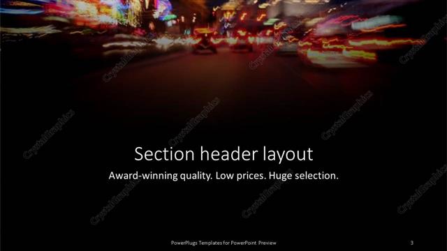 Section Header presentation slide layout