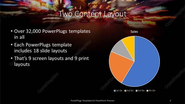 Two Content presentation slide layout