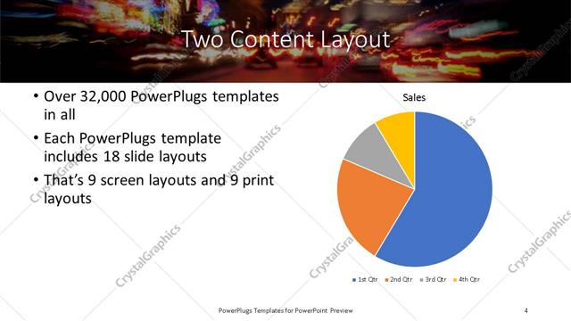 Two Content presentation slide layout