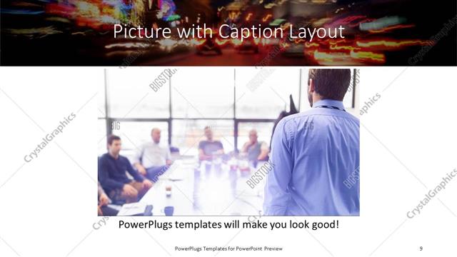 Picture with Caption presentation slide layout