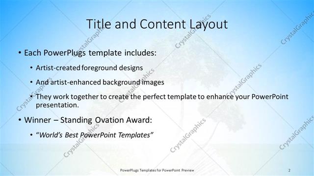 Title and Content presentation slide layout