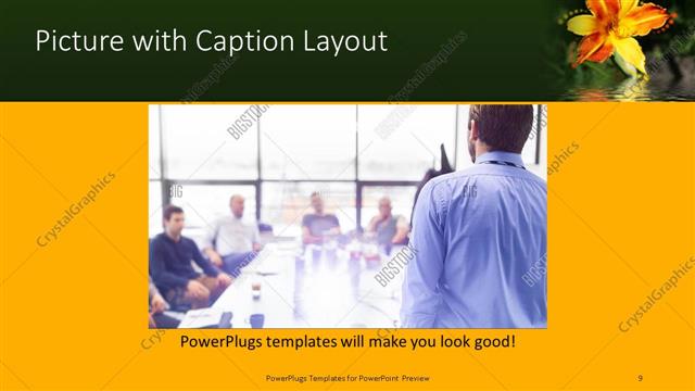 Picture with Caption presentation slide layout