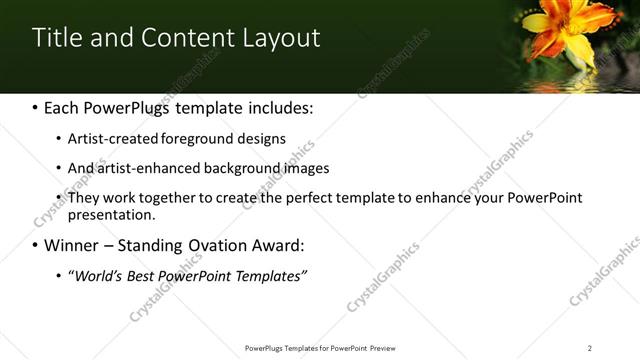 Title and Content presentation slide layout