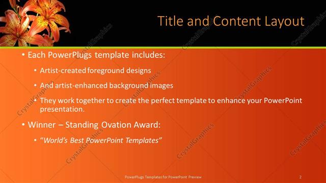 Title and Content presentation slide layout