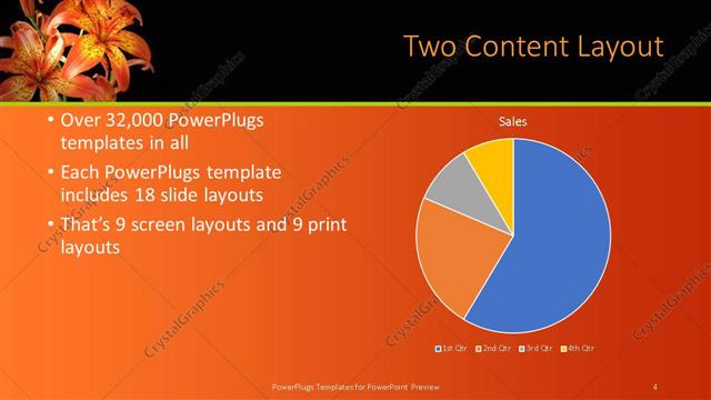 Two Content presentation slide layout