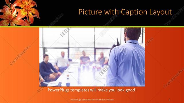 Picture with Caption presentation slide layout