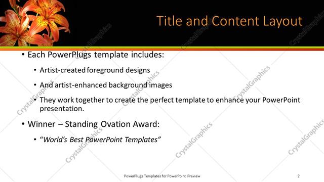 Title and Content presentation slide layout