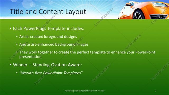 Title and Content presentation slide layout