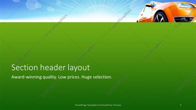 Section Header presentation slide layout