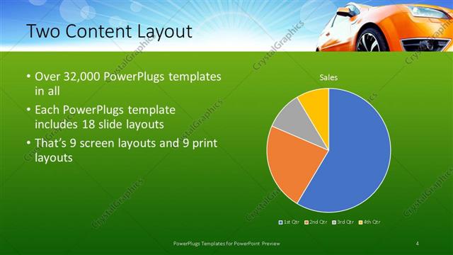 Two Content presentation slide layout