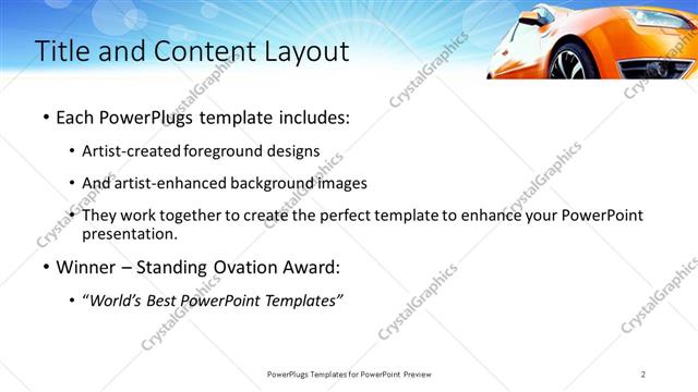 Title and Content presentation slide layout