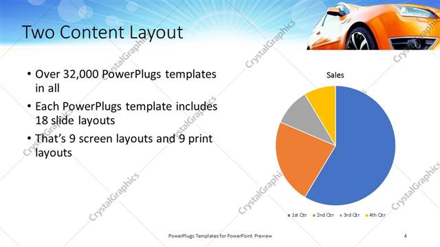 Two Content presentation slide layout