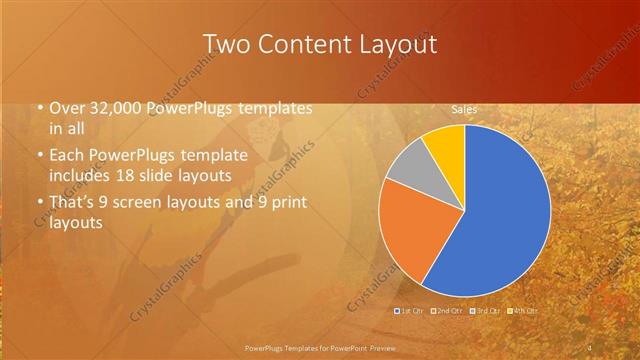 Two Content presentation slide layout