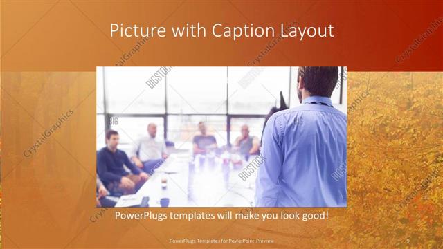 Picture with Caption presentation slide layout