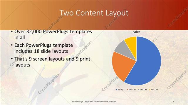 Two Content presentation slide layout