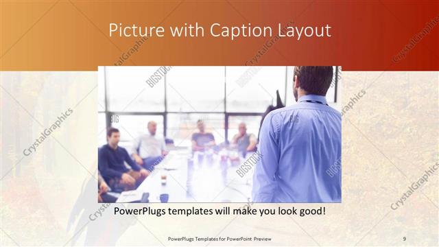 Picture with Caption presentation slide layout