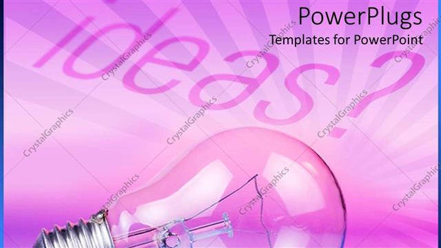  Presentation with pastel - Beautiful pastel background with light bulb lying sideways