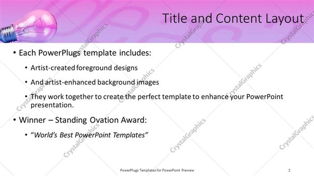 Title and Content presentation slide layout