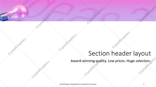 Section Header presentation slide layout