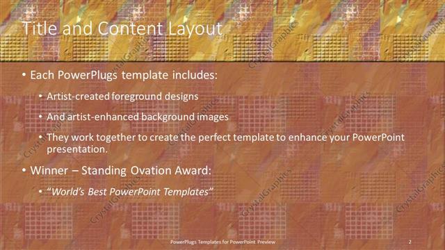 Title and Content presentation slide layout