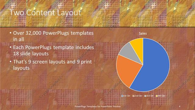Two Content presentation slide layout