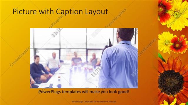 Picture with Caption presentation slide layout