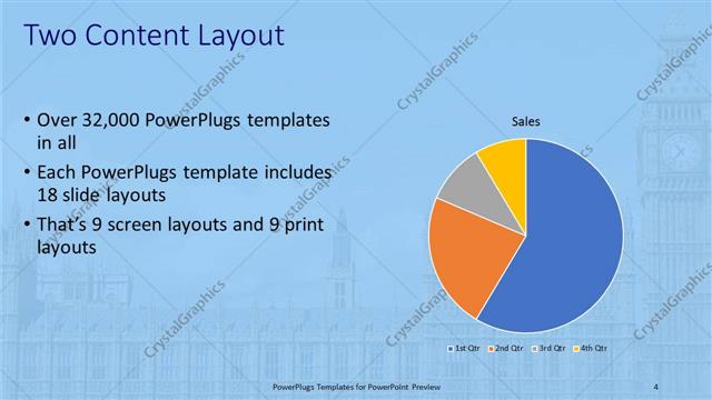 Two Content presentation slide layout