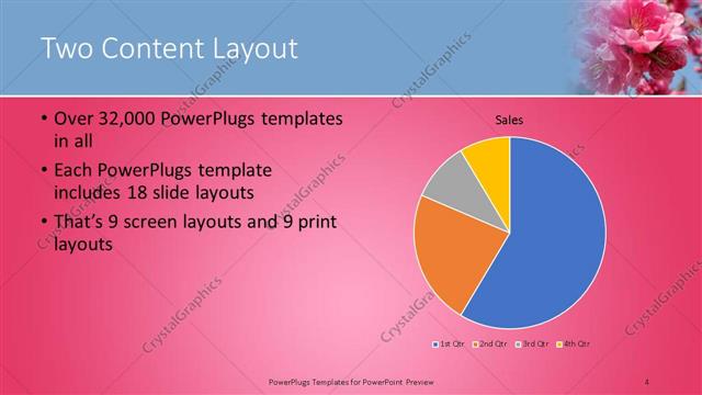 Two Content presentation slide layout