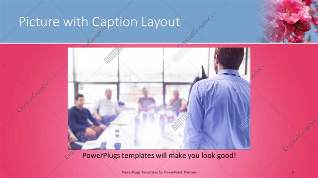 Picture with Caption presentation slide layout