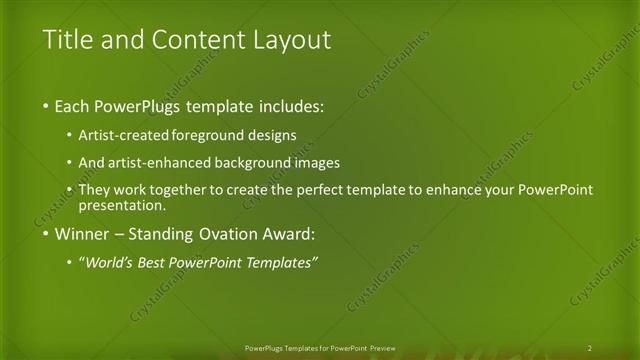 Title and Content presentation slide layout