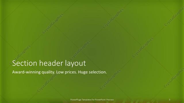 Section Header presentation slide layout